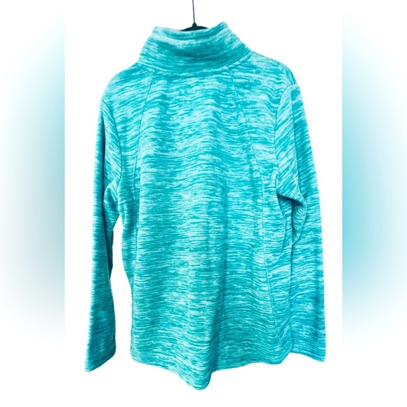 St. John’s Bay Quarter Zip Mock Neck Polar Fleece Pullover, Size Large (12/14) - Picture 4 of 5